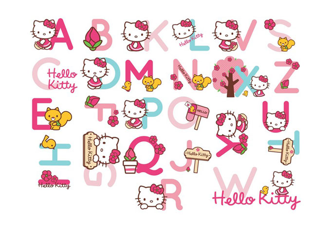 hello kitty alphabet letters wall artcom